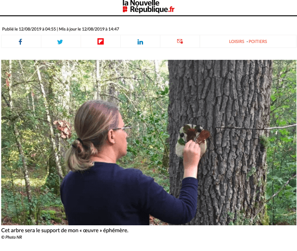 Marie-Laure, journaliste à la Nouvelle République, a testé la sylvothérapie avec Jardin Passion Nature ! Elle vous raconte son expérience…
